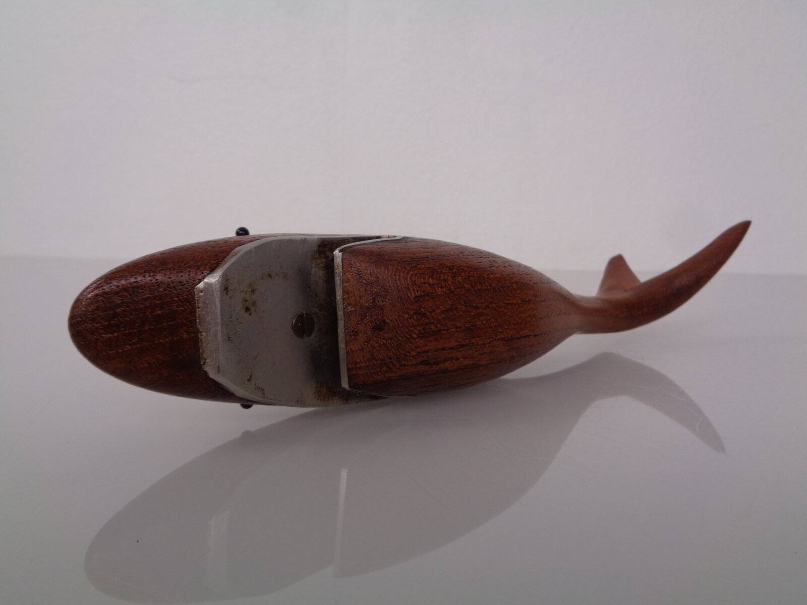Danish Teak Shark with Stand, 1960s