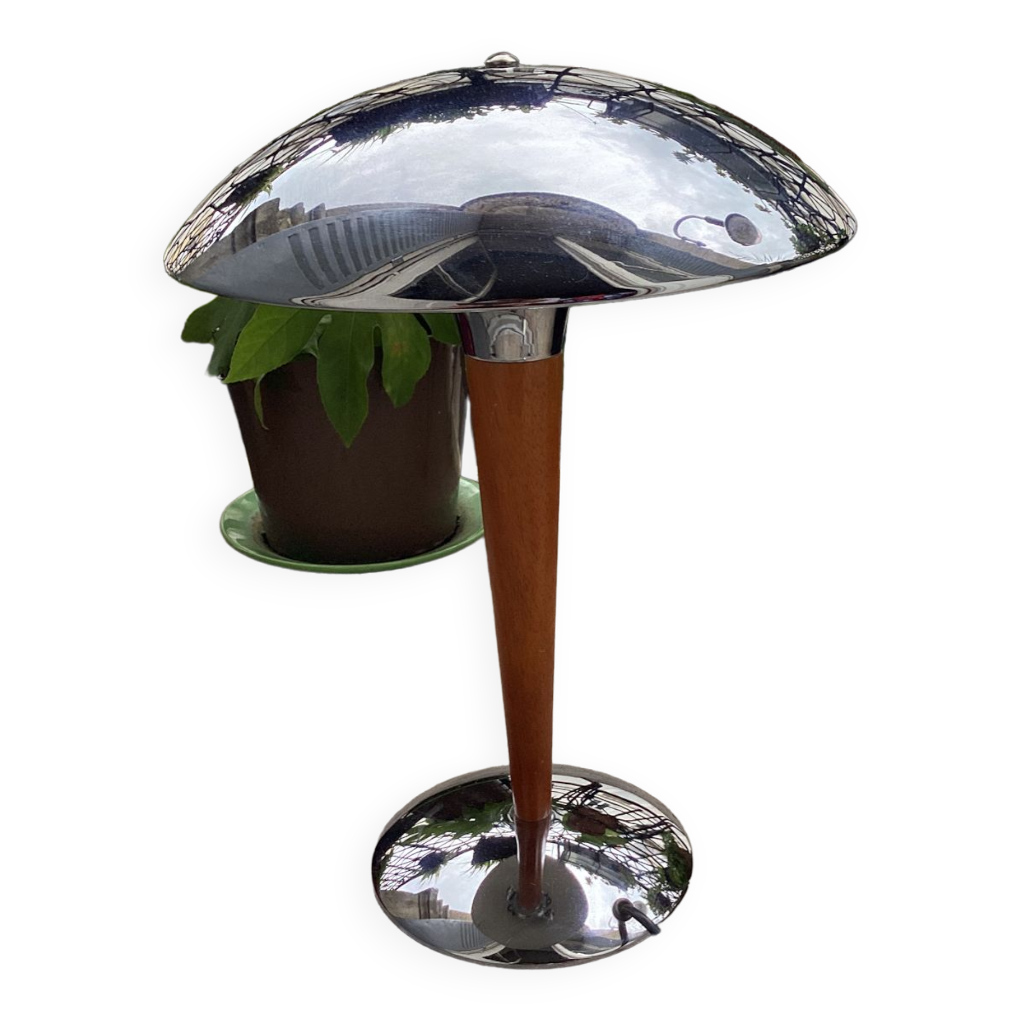 Vintage design liner mushroom table lamp