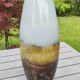 Large Cylindrical Vase in Murano Blown Art Glass/Gold Glitter