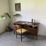 Bureau et sa chaise scandinave palissandre