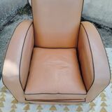 Club chair in imitation leather