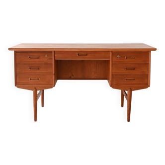 Bureau scandinave en teck avec tiroirs, années 1960