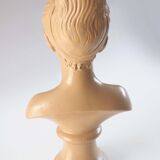 Bust of a young girl in plaster