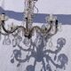 4 vintage crystal chandelier pendants