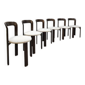 Chaises de salle à manger design vintage du milieu du siècle Bruno Rey 3300