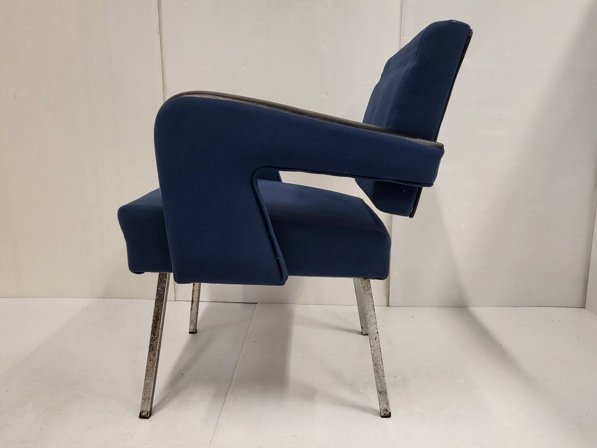 Paire de fauteuils "president" de jacques adnet 1950 vintage 50s 1950s