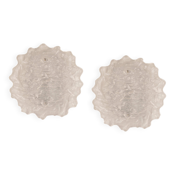 Exclusive Murano glass Sputnik wall sconces by Peill & Putzler, Germany.