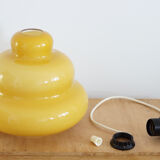Ceiling lamp in yellow opaline 70s