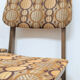 5 vintage oak chairs & original fabric