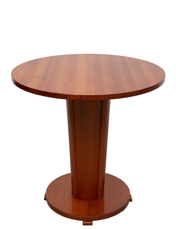 Superbe table ronde Art Déco de l'école d'Amsterdam des années 1930.