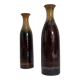 Modern Scandinavian pair of vases/bottles in ceramic by Carl-Harry Stålhane, Sweden.