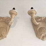 Pair of plaster wall lights
