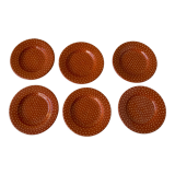 Selency x Monoprix Croisé Laroche artisanal polka dot plates