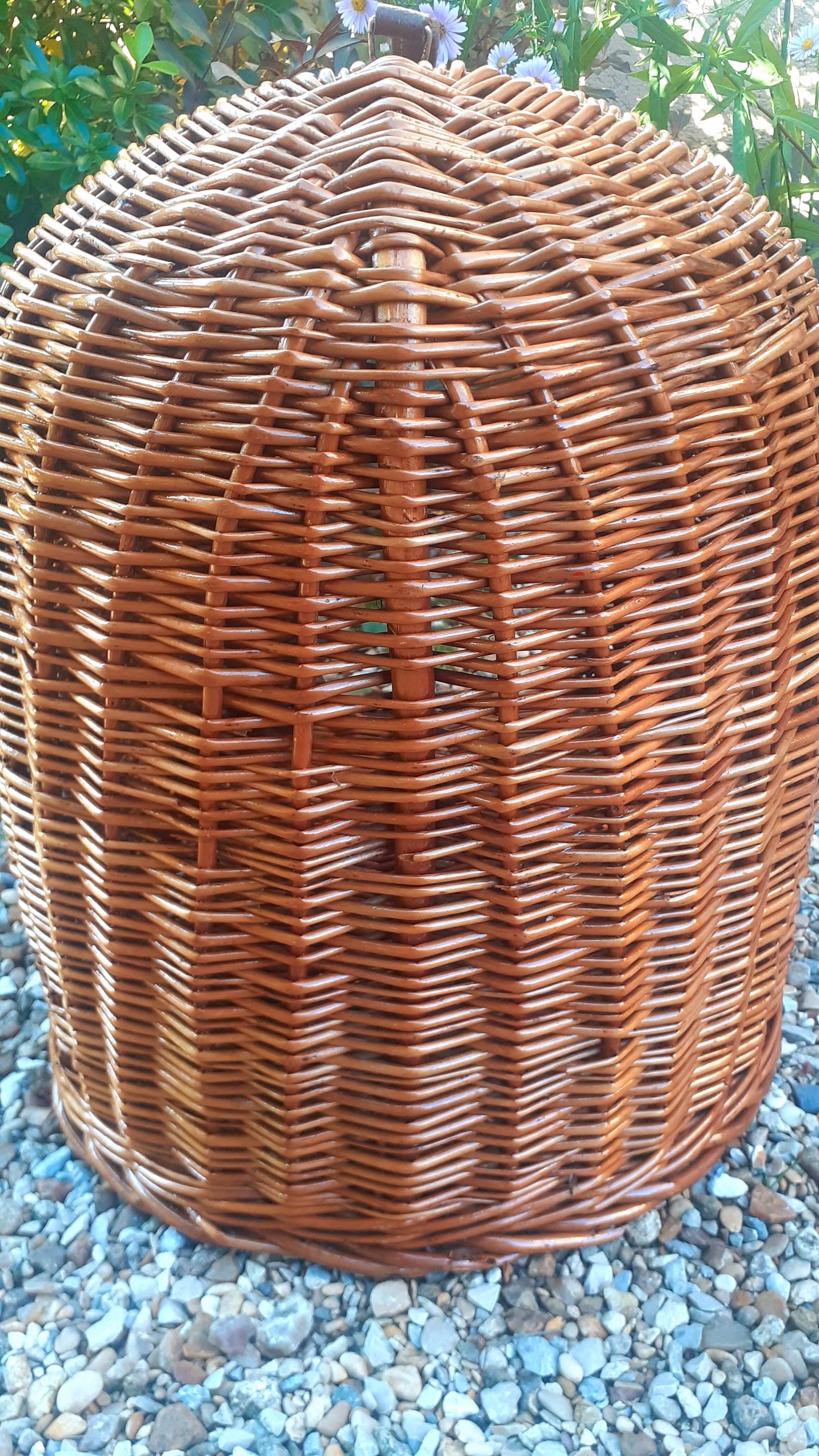 Vintage dog house year 50 in rattan