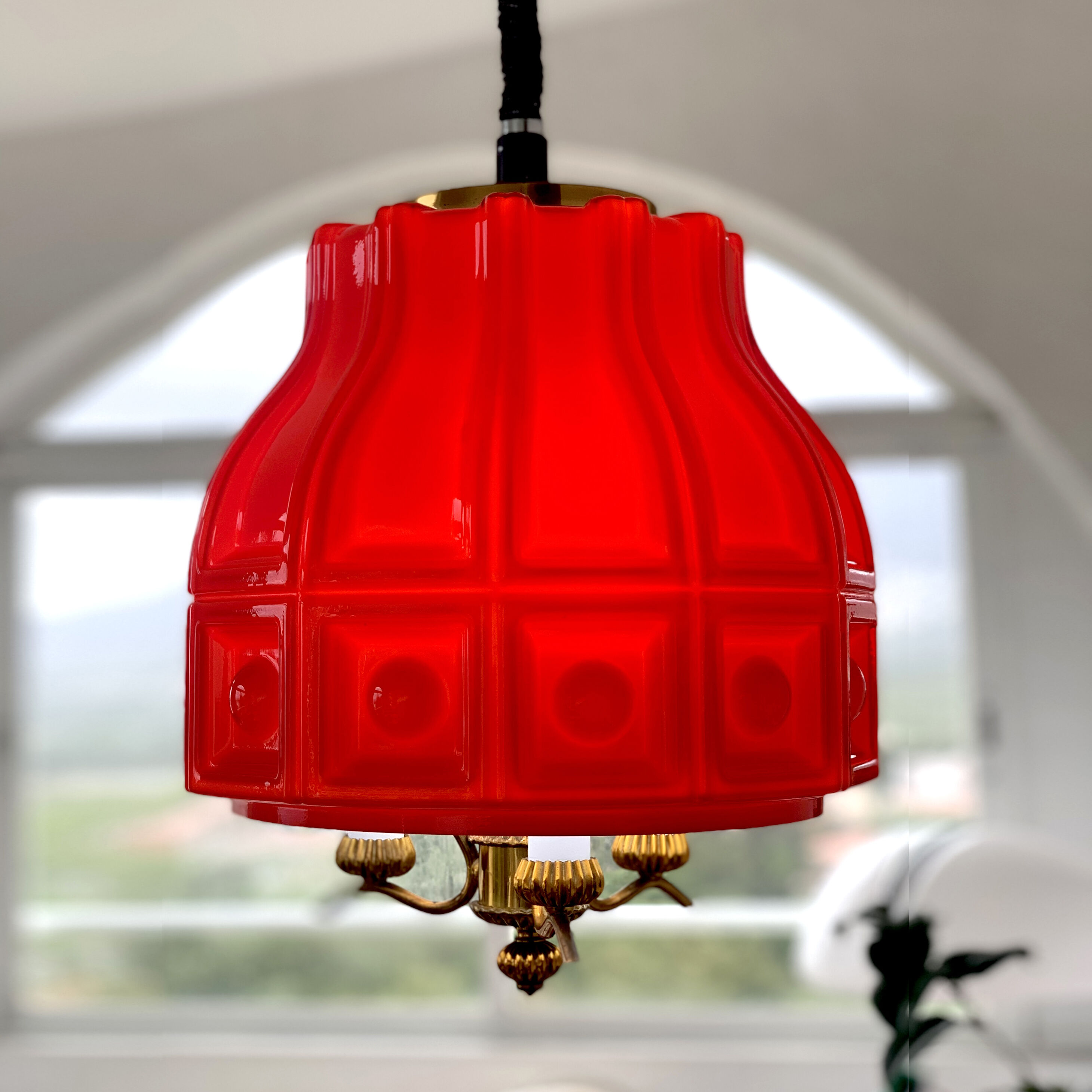 Helena Tynell pendant light for flygsfors Sweden, 1960s