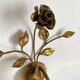 Vintage Italian wall lamp in gilded metal and glass paste