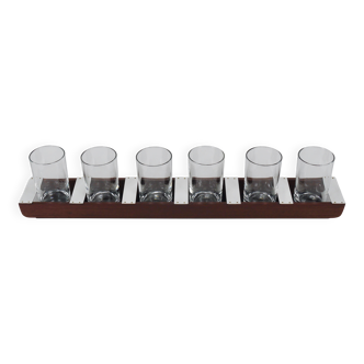 Porte-verres à boire Carl Auböck, en bois, Autriche années 1960