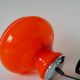 Orange opaline pendant light with metal arch, Design, 1970