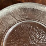 Very large vintage salad bowl with a stylised flower petal pattern H14.5