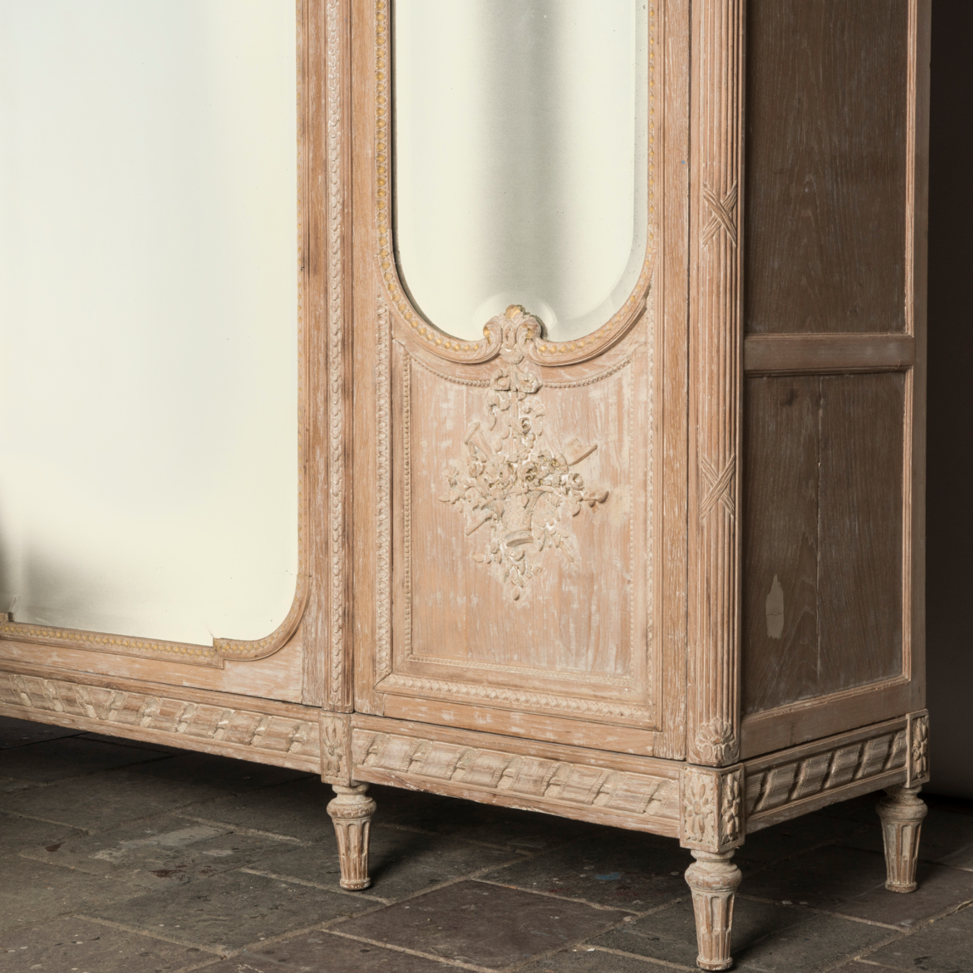 Louis XVI style mirror armoire