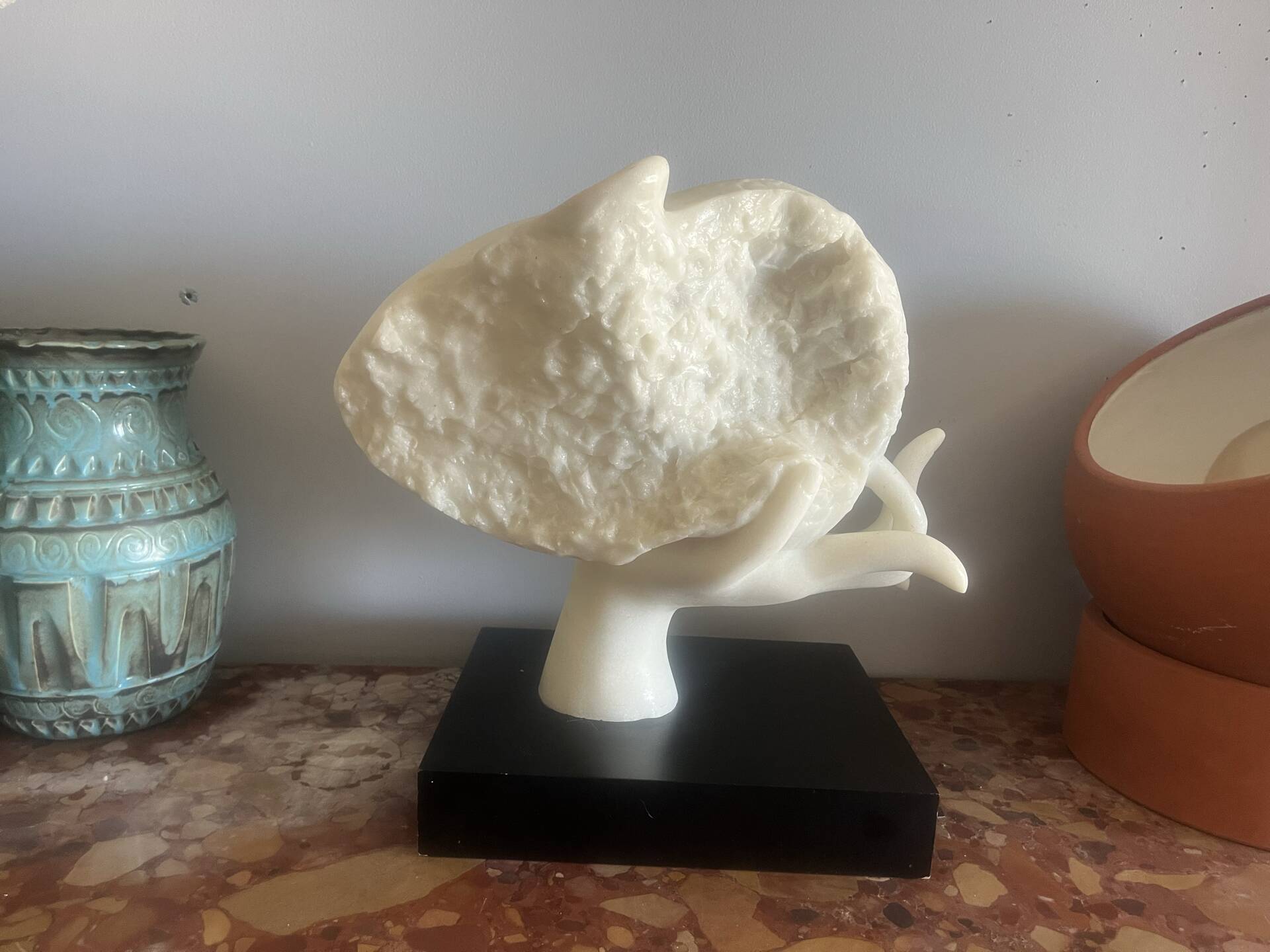 Sculpture grand format - Visage penché - Bouddha
