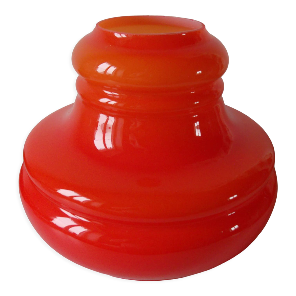 Lampadaire Salon Moderne Avec Abat-jour En Tissu Et Verre Orange - Hauteur 100 Cm - Ampoule E27 - Fabriqué En Europe