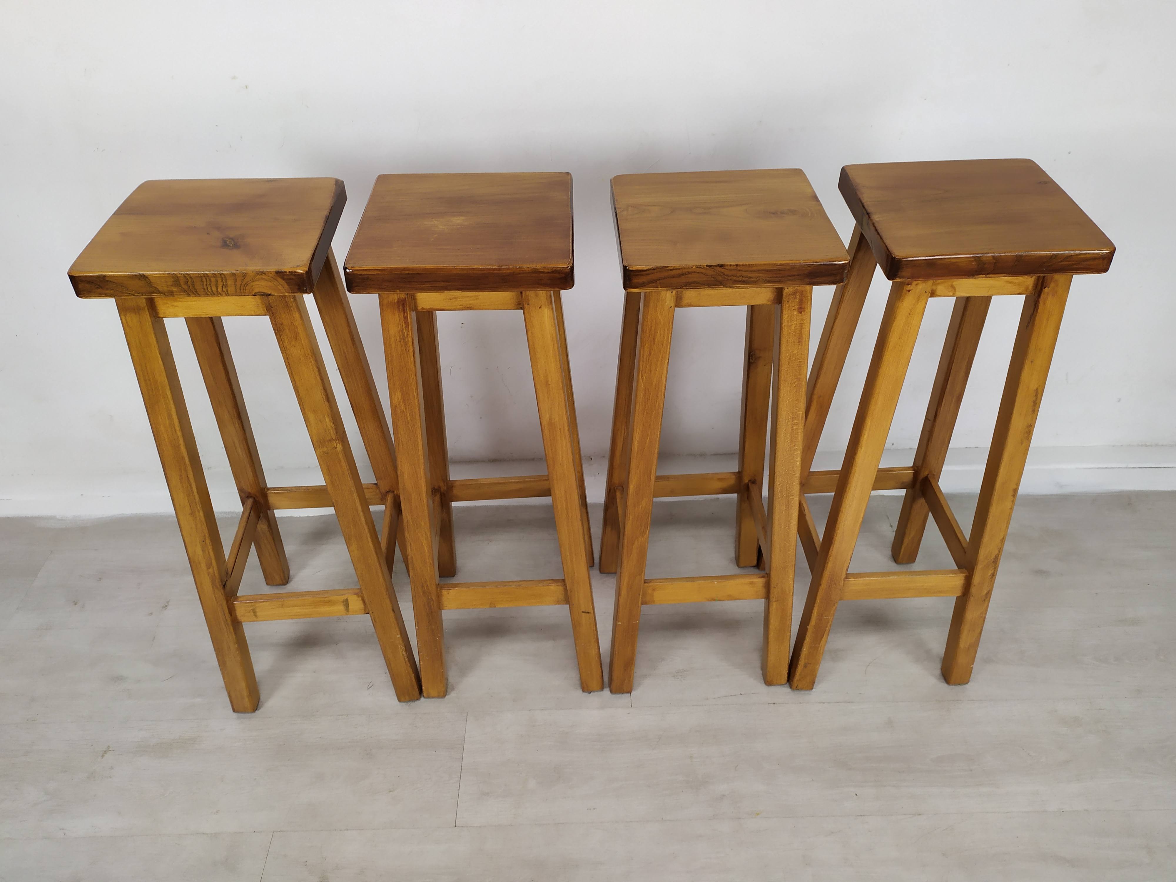 4 tabourets de bar vintage