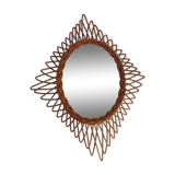 Mirror rattan 50/60 60x46cm