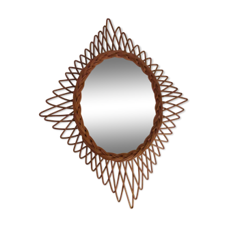 Mirror rattan 50/60 60x46cm