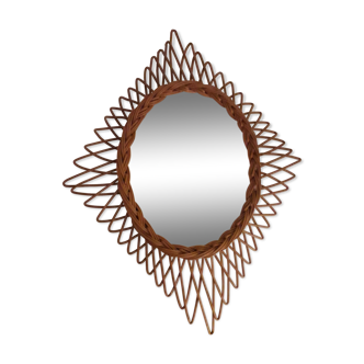 Miroir rotin 50/60 60x46cm