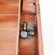 Music box table, jewelry box, inlaid wood, side table, bedside, vintage (2)