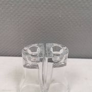 Vintage glass candlesticks/vases from the Danish Holmegaard glassworks.