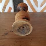 Solid olive candle holder