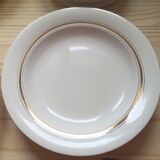 12 Villeroy & Boch cream plates with golden edging, 6 flat and 6 hollow plates