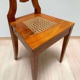 Biedermeier Board Chairs in Cherry Veneer and Mesh, Vienna, 1830s, Set of 6