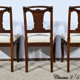 Suite of 5 Cuban Mahogany Chairs, Restoration Period – Early 19th Century