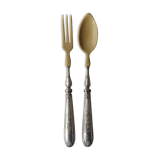 Salad cutlery set in  solid silver