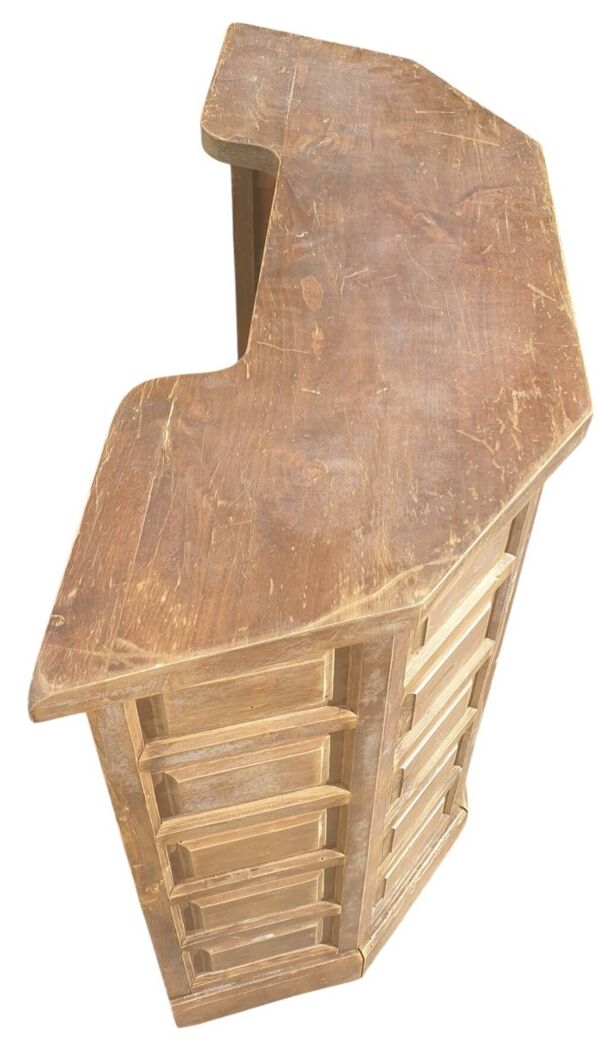 Comptoir, meuble bar en bois massif