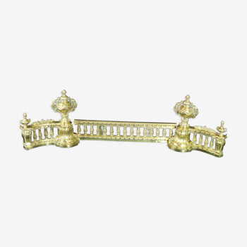 Set of Neo Classical Fireplace Fender, in Bronze, France, early 20th century
