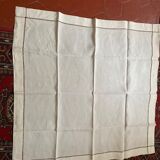 Small linen tablecloth monogram AV