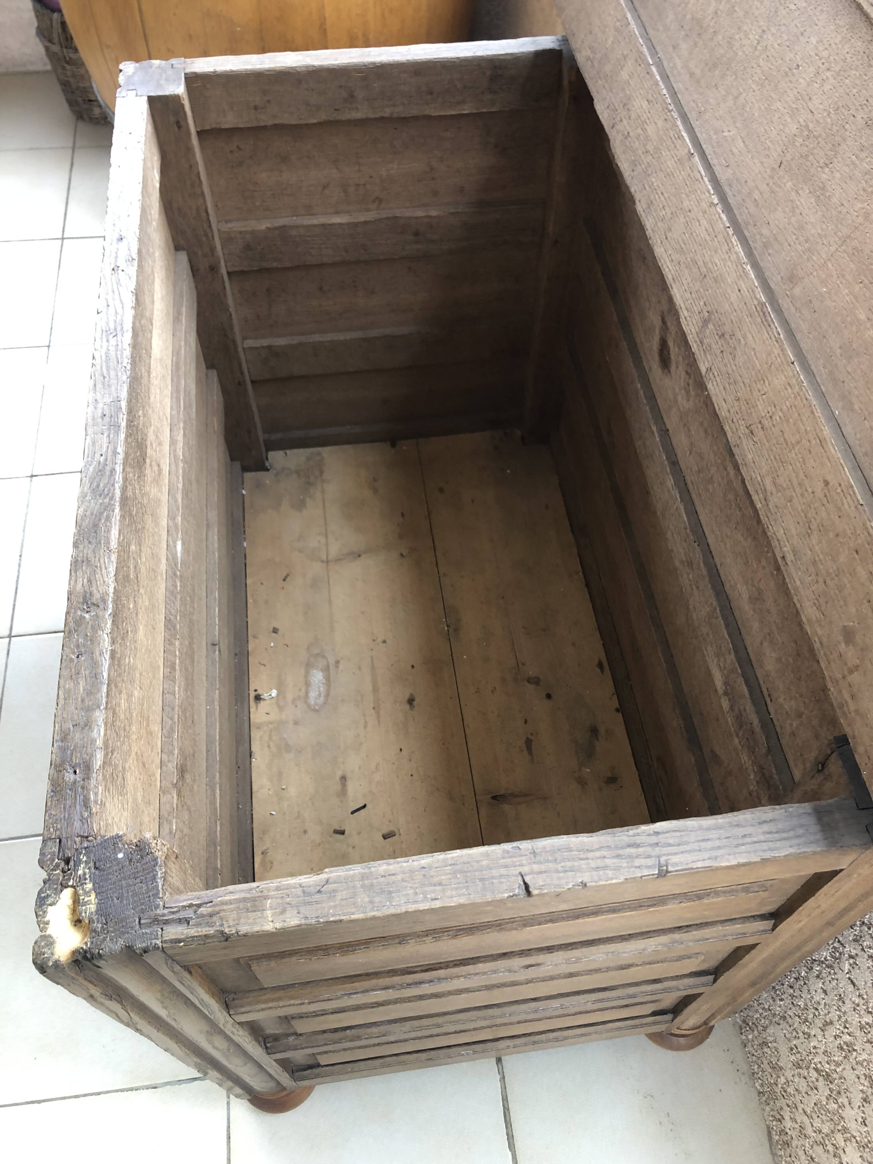 Large antique wooden chest