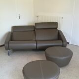 Steiner Faubourg model sofa and 2 poufs