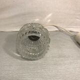 Old glass molded shape geometric shape years 70