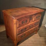 Louis XIV style commode in solid cherry wood.