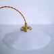 Wavy white opaline pendant light 1960 1970