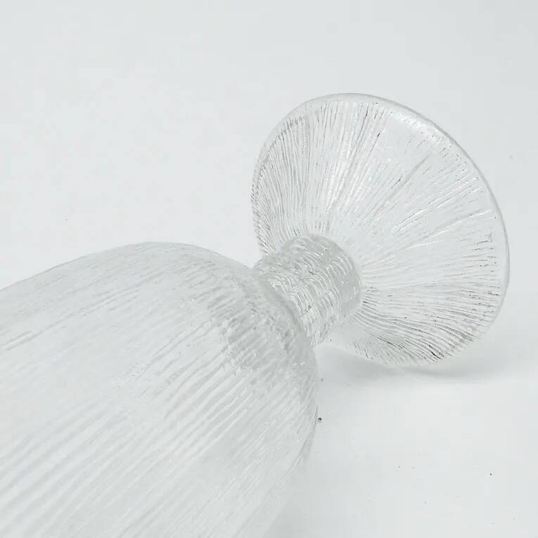 Cora vase, mid-century modern, transparent glass, Ząbkowice, Poland, 1970s