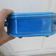 Blue cracked ceramic planter