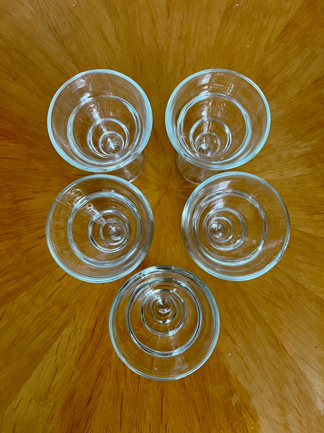 Verres à pieds à bistrot Duralex vintage