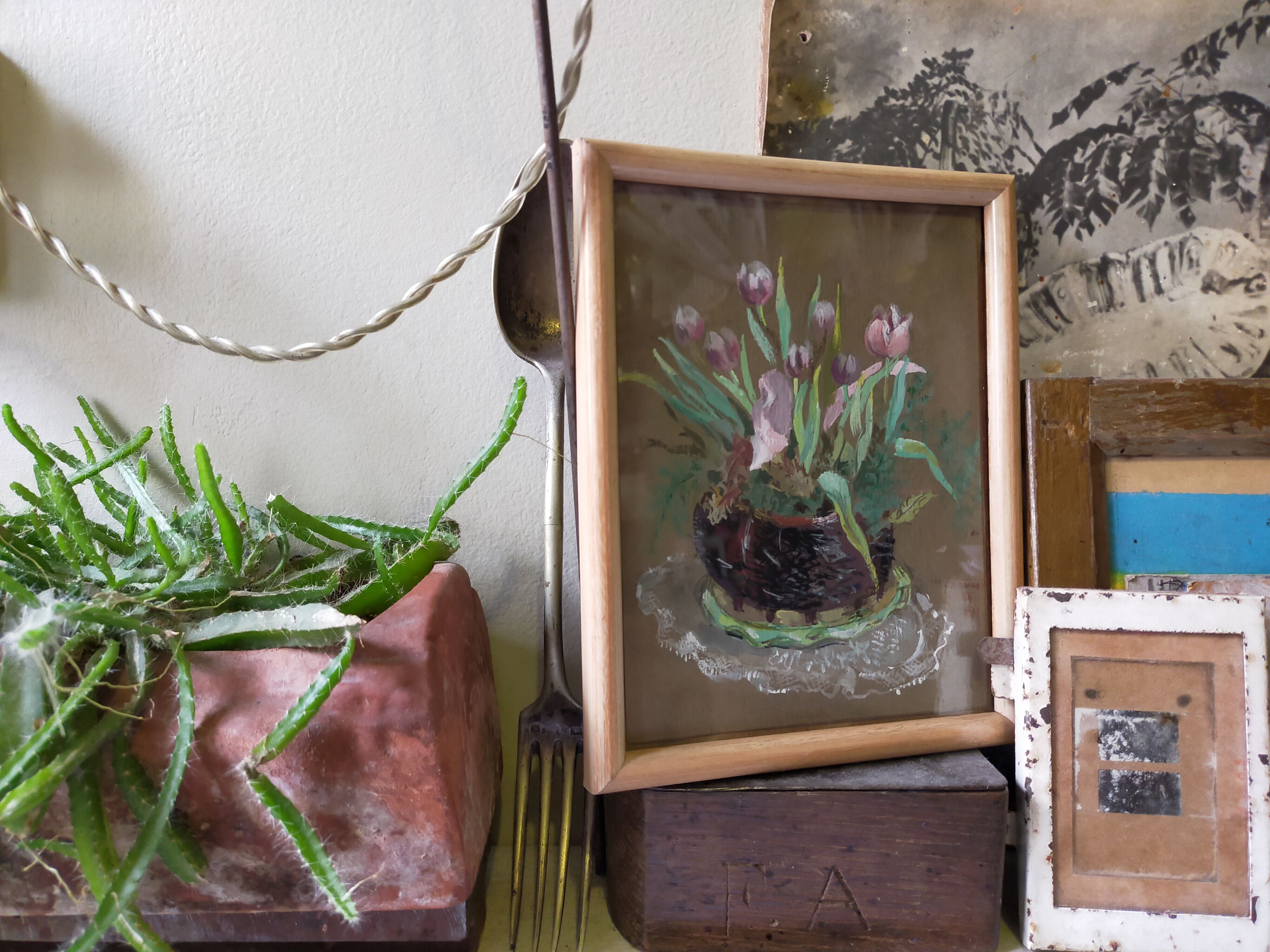 Tableau "la corbeille aux tulipes"