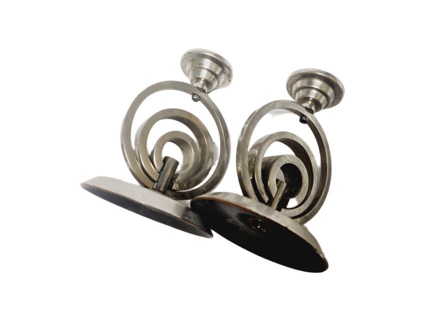 Art Deco candleholder, Germany, 1970s, set of 2